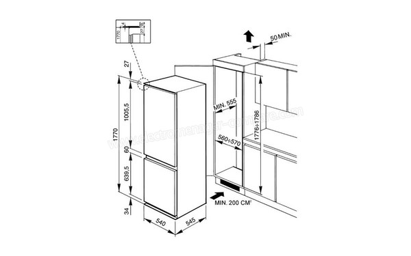 SMEG CR324PNF - Schemas d'encastrement