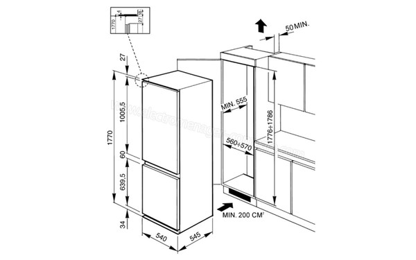 SMEG CR324P - Sch&eacute;ma d'encastrement