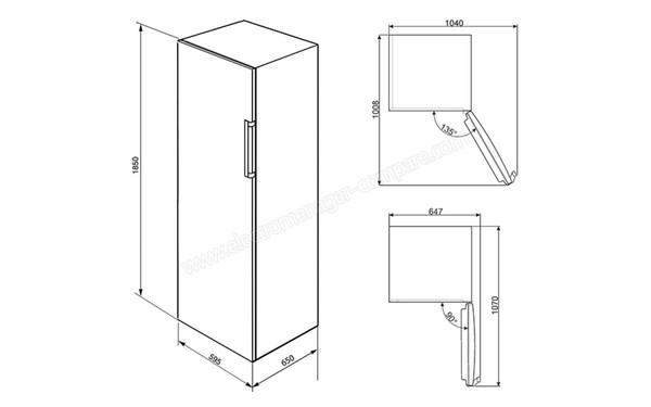 SMEG CV31X2PNE - Dimensions