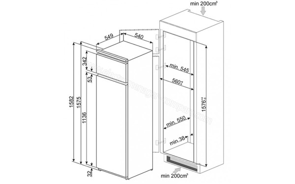 SMEG D3150P - Sch&eacute;ma d'installation