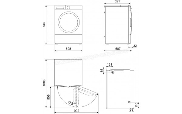 SMEG DNP82SEIN - Dimensions