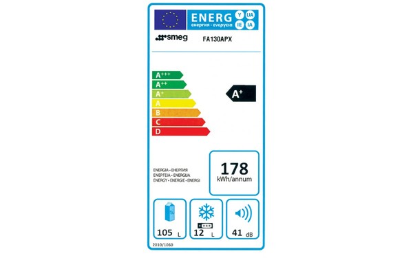 SMEG FA130APX - &Eacute;tiquette &eacute;nergie
