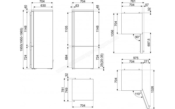 SMEG FA490RBL5 - Dimensions