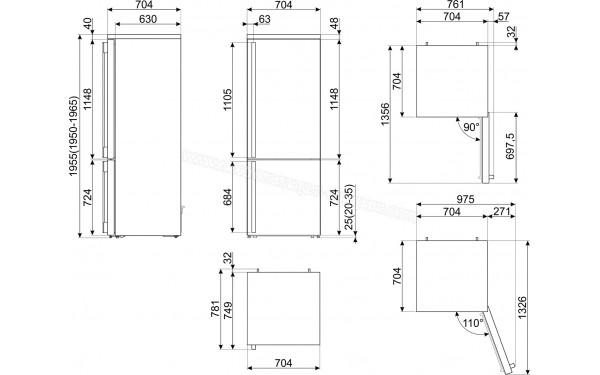 SMEG FA490RX5 - Dimensions