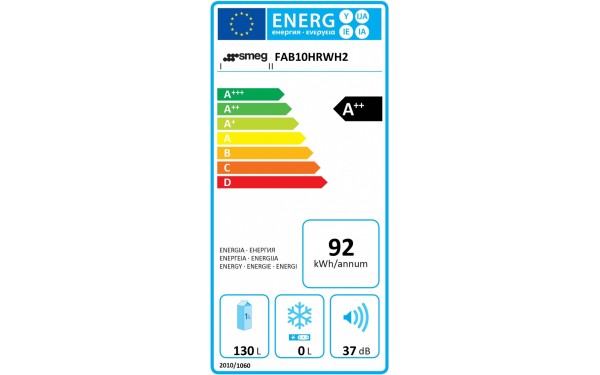 SMEG FAB10HRWH2 - &Eacute;tiquette &eacute;nergie