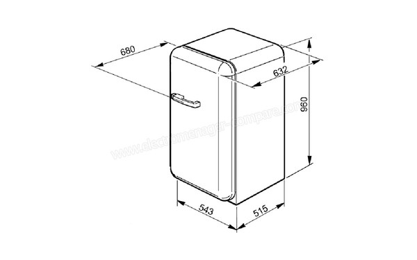 SMEG FAB10LB - Sch&eacute;ma technique