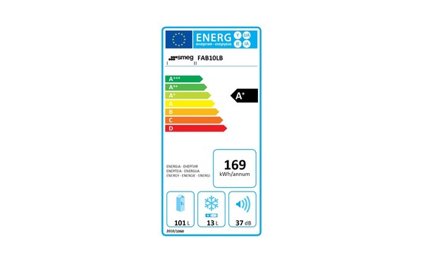 SMEG FAB10LB - &Eacute;tiquette &eacute;nergie
