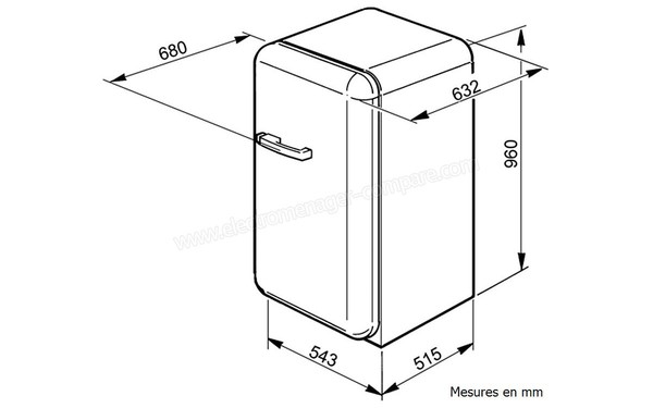 SMEG FAB10LNE - Schema technique