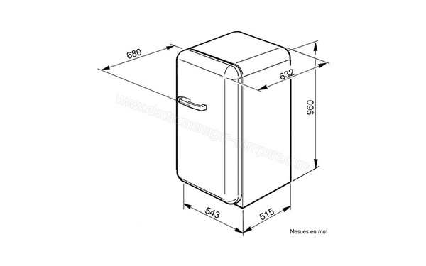 SMEG FAB10LO - Schema technique