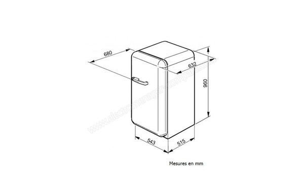 SMEG FAB10LR - Schema technique