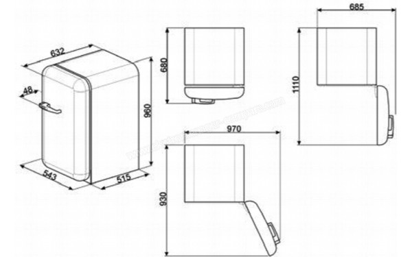 SMEG FAB10RBL2 - Sch&eacute;ma technique