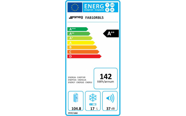 SMEG FAB10RBL5 - &Eacute;tiquette &eacute;nergie