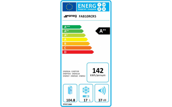 SMEG FAB10RCR5 - &Eacute;tiquette &eacute;nergie