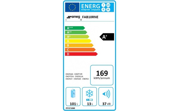 SMEG FAB10RNE - &Eacute;tiquette &eacute;nergie