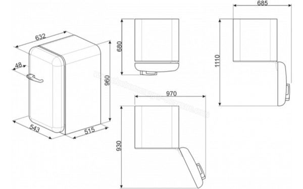 SMEG FAB10ROR2 - Sch&eacute;ma technique