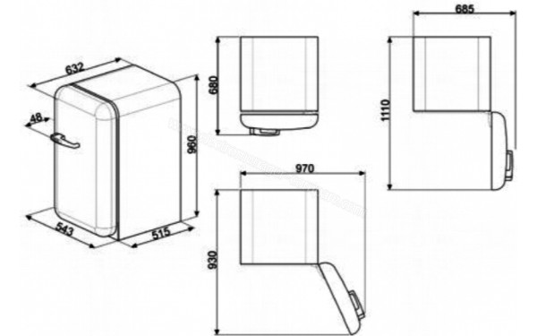 SMEG FAB10RPB2 - Sch&eacute;ma technique