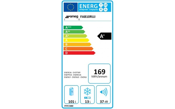 SMEG FAB10RUJ - &Eacute;tiquette &eacute;nergie