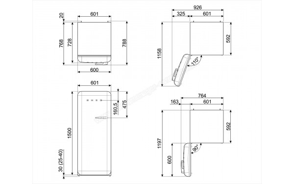 SMEG FAB28LCR3 - Sch&eacute;ma technique