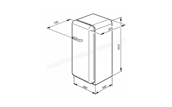 SMEG FAB28LIT - Sch&eacute;ma technique