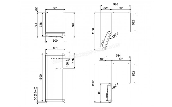 SMEG FAB28LPB3 - Sch&eacute;ma technique