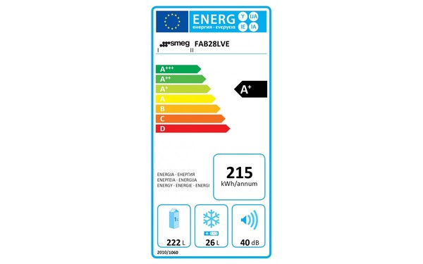 SMEG FAB28LVE - &Eacute;tiquette &eacute;nergie