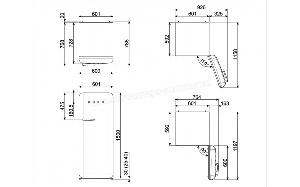 SMEG FAB28RBE3 - Sch&eacute;ma technique