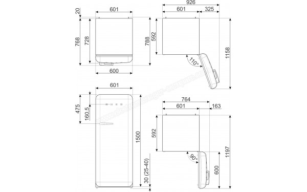 SMEG FAB28RBE5 - Sch&eacute;ma technique