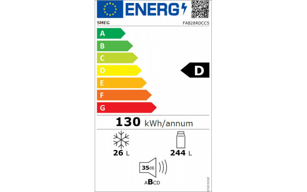 SMEG FAB28RDCC5 - &Eacute;tiquette &eacute;nergie v2