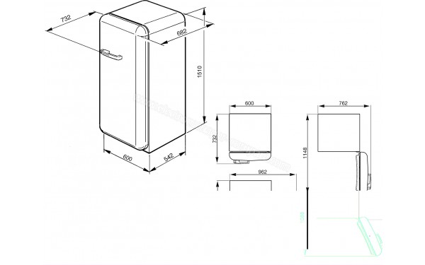 SMEG FAB28RDGC3 - Sch&eacute;ma technique