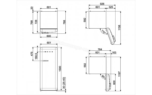 SMEG FAB28RDIT3 - Sch&eacute;ma technique