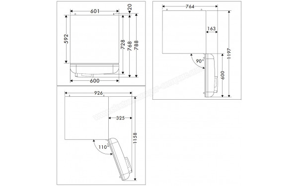 SMEG FAB28RDRB5 - Sch&eacute;ma technique