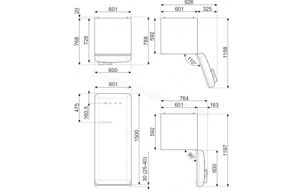 SMEG FAB28RPK5 - Sch&eacute;ma technique