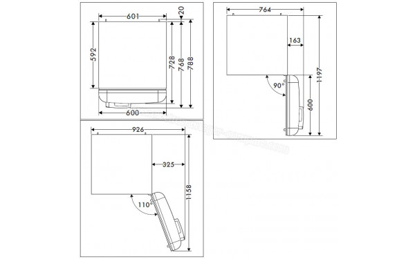 SMEG FAB28RYW5 - Sch&eacute;ma technique
