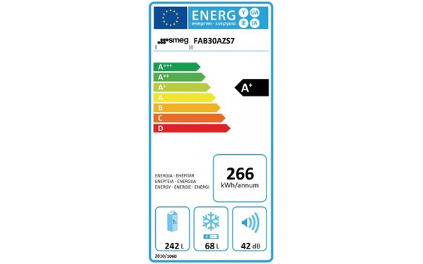 SMEG FAB30AZS7 - &Eacute;tiquette &eacute;nergie