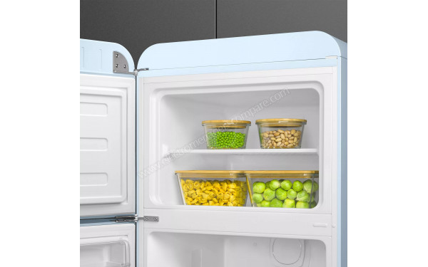SMEG FAB30LPB6 - Vue de l'int&eacute;rieur partie cong&eacute;lateur