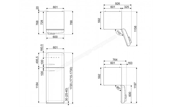 SMEG FAB30LPK3 - Sch&eacute;ma technique