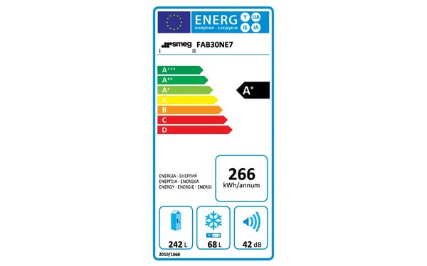 SMEG FAB30NE7 - &Eacute;tiquette &eacute;nergie