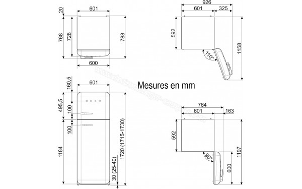 SMEG FAB30RBE3 - Sch&eacute;ma technique
