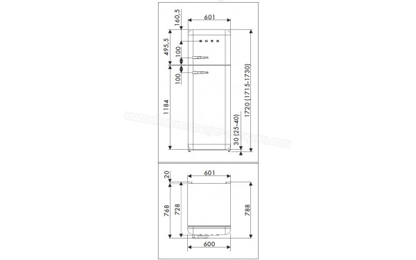 SMEG FAB30RBL5 - Sch&eacute;ma technique