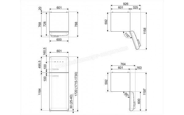 SMEG FAB30RPB3 - Sch&eacute;ma technique