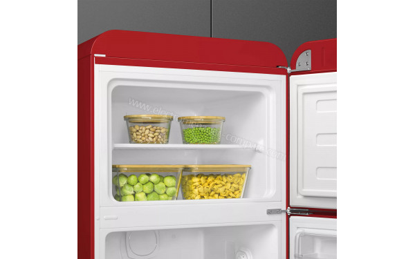 SMEG FAB30RRD6 - Vue de l'int&eacute;rieur partie cong&eacute;lateur