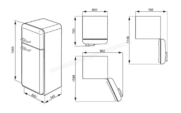 SMEG FAB30RV1 - Sch&eacute;ma technique