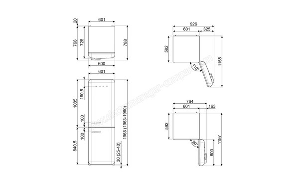 SMEG FAB32LBL3 - Sch&eacute;ma technique