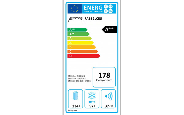 SMEG FAB32LCR5 - &Eacute;tiquette &eacute;nergie