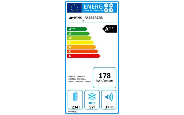 SMEG FAB32RCR3 - &Eacute;tiquette &eacute;nergie