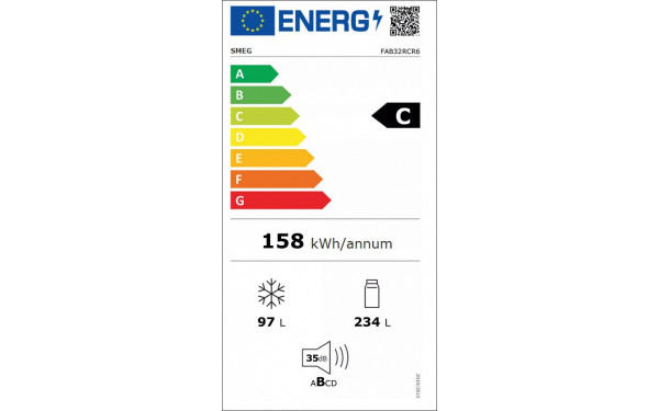 SMEG FAB32RCR6 - &Eacute;tiquette &eacute;nergie v2