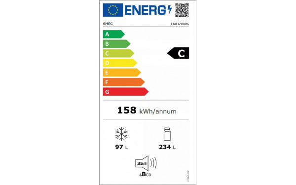 SMEG FAB32RRD6 - &Eacute;tiquette &eacute;nergie v2