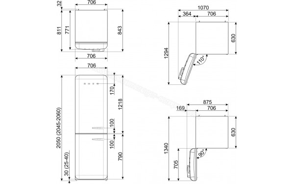 SMEG FAB38LBL - Sch&eacute;ma technique
