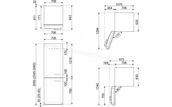 SMEG FAB38LCR5 - Sch&eacute;ma technique