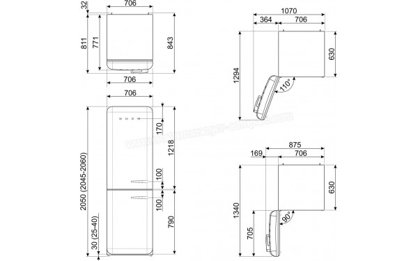 SMEG FAB38LCR - Sch&eacute;ma technique